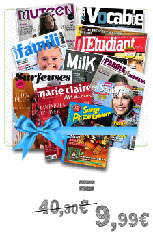 Je choisis 5 crédits en méli-mélo pour mes magazines