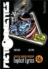 <strong>Fictionnettes - Annuel :</strong><br />Vous avez dit underground? Fictionnettes, Kézaco?! Ce sont de petites comptines, bien innocentes en apparence, autour de la science-fiction et de ses références (détournées, of course). Elles ont été commises par André Igwal, dit Manosque, aux textes débiles et José alias José Jover, aux dessins crétins, entre 1978 et 1985 (tout ce temps pour pondre de telles inepties!). Elles ont été publiées dans toute la presse BD de l’époque (Viper, Fluide Glacial, Circus, Charlie Mensuel, Comptablilité Hebdo... Heu non, pas ce dernier...). Une première édition a eu lieu en 1982 aux éditions du Citron Hallusinogène (si on vous le dit!...). La tache sombre et triste de l’histoire, c’est que mon pote André Igual ne verra pas cette somptueuse réédition, enrichie de nombreux inédits, puisqu’il a eu la mauvaise idée de disparaître de notre horizon en juin 2000 ... ZE SHOW MUST GO ON ... Ouais, si on veut. En attendant, je vous invite à plonger dans un drôle d’ovni, comme rarement on en rencontre dans une vie terrestre.