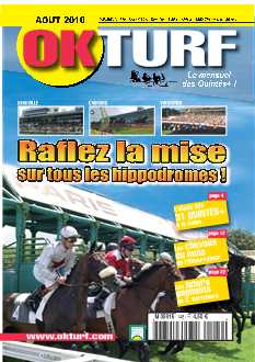 <strong>OKTurf - Mensuel :</strong><br />OKTURF est un magazine mensuel très complet, présenté au format de poche, donc très pratique à emporter partout avec vous au PMU comme sur les hippodromes. Chaque mois, retrouvez l’étude des quintés+ du mois, basée sur le passé de la course, la sélection de futurs gagnants de chacun de nos 8 spécialistes (Scoop Quinté, Webturf, Schwarzy, Ph. Hourcadette, Antoine, Alain Petit et Top turf.) Il se révélera être un outil indispensable pour compléter vos jeux quotidiens.