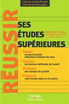 <strong>Réussir ses études supérieures - Annuel :</strong><br />L\'échec dans les premiers cycles universitaires inquiète, à juste titre, nombre de bacheliers. Comment s\'organiser, appliquer les bonnes méthodes de travail, maîtriser les exercices imposés et produire des travaux de qualité ? De quelle manière préparer son entrée dans la vie active en décrochant le bon stage ? Ce guide "tout en un" propose une somme de conseils précis sous la forme de 39 fiches synthétiques pour savoir ce que les profs attendent vraiment et réussir ses études supérieures sans stress ni angoisse.