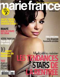 <strong>Marie France - Mensuel :</strong><br />MARIE FRANCE Le magazine résolument optimiste des femmes de plus de 40 ans  Marie France est le plus complet et le plus généraliste des grands mensuels féminins : mode, beauté, sexe et psycho bien sûr mais aussi santé, déco, jardin, cuisine, culture, voyages....  Marie France s\'adresse à une femme de 40 ans bien dans sa peau, en quête d\'harmonie, rayonnante, épanouie et heureuse qui attend de son magazine des réponses concrètes et bien informées à ses attentes.