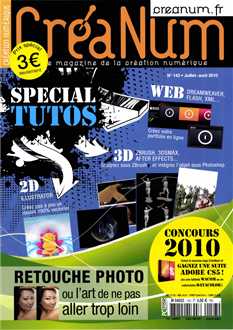 <strong>Créanum - Bimestriel :</strong><br />Le magazine de la création numérique