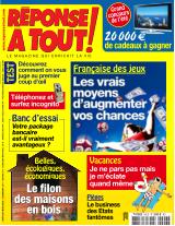 <strong>Réponse à tout-Mensuel :</strong><br />Le conseiller du quotidien. Réponse à Tout s\'est donné pour objectif d\'aider les familles dans leur vie quotidienne. Il apporte donc des réponses à des questions très diverses, en matière de consommation, de vie pratique, d\'argent, de métier ou encore de loisirs, d\'éducation et de faits de société. Ultra-pratique, c\'est une mine d\'astuces, de conseils et d\'infos. Les lecteurs ont accès à une sélection des meilleures adresses pour réaliser de bonnes affaires. Rendez-vous futés, problèmes juridiques, ... La zone d\'exploration de ce magazine est infinie.