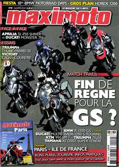 <strong>maximoto - Mensuel :</strong><br />11 numéros par an. Le mensuel généraliste Moto le plus complet du marché, tous les essais des nouveaux modèles, des comparatifs ou les motos sont testés dans des conditions extrêmes, des conseils techniques, une guide d’achat très complet. Tout les mois le meilleur de la Moto.
