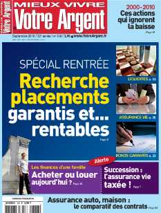 <strong>MIEUX VIVRE Votre Argent - Mensuel :</strong><br />11 numéros par an. Le mensuel Mieux Vivre Votre Argent s’est fixé comme objectif, depuis sa création il y a plus de 25 ans, de vous informer et de vous conseiller sur vos problèmes de placements et de vie pratique.